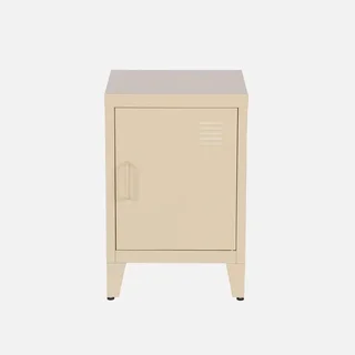 Industrial metal nightstand kids single door storage bedroom