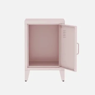 Industrial Metal Nightstand with Swing Door for Kids