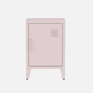 Industrial Metal Nightstand with Swing Door for Kids