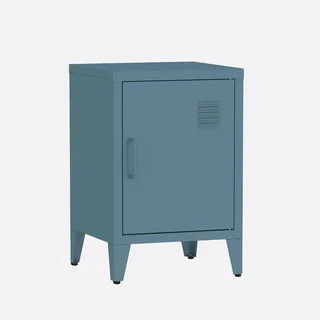 Industrial nightstand metal swing door kids bedroom