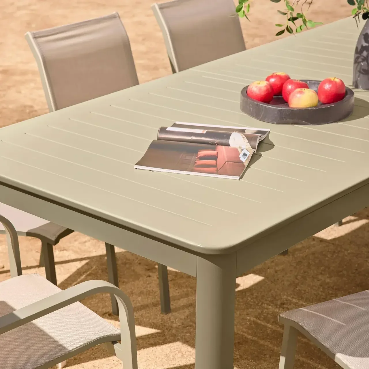 Ausziehbarer Aluminium Gartentisch 10 Personen Seattle