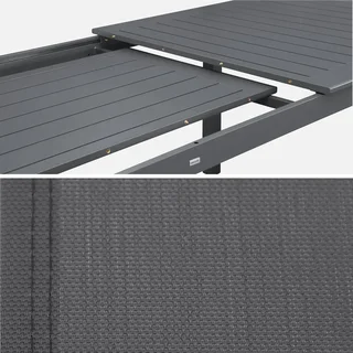Ausziehbarer Aluminium Gartentisch 10 Personen Seattle