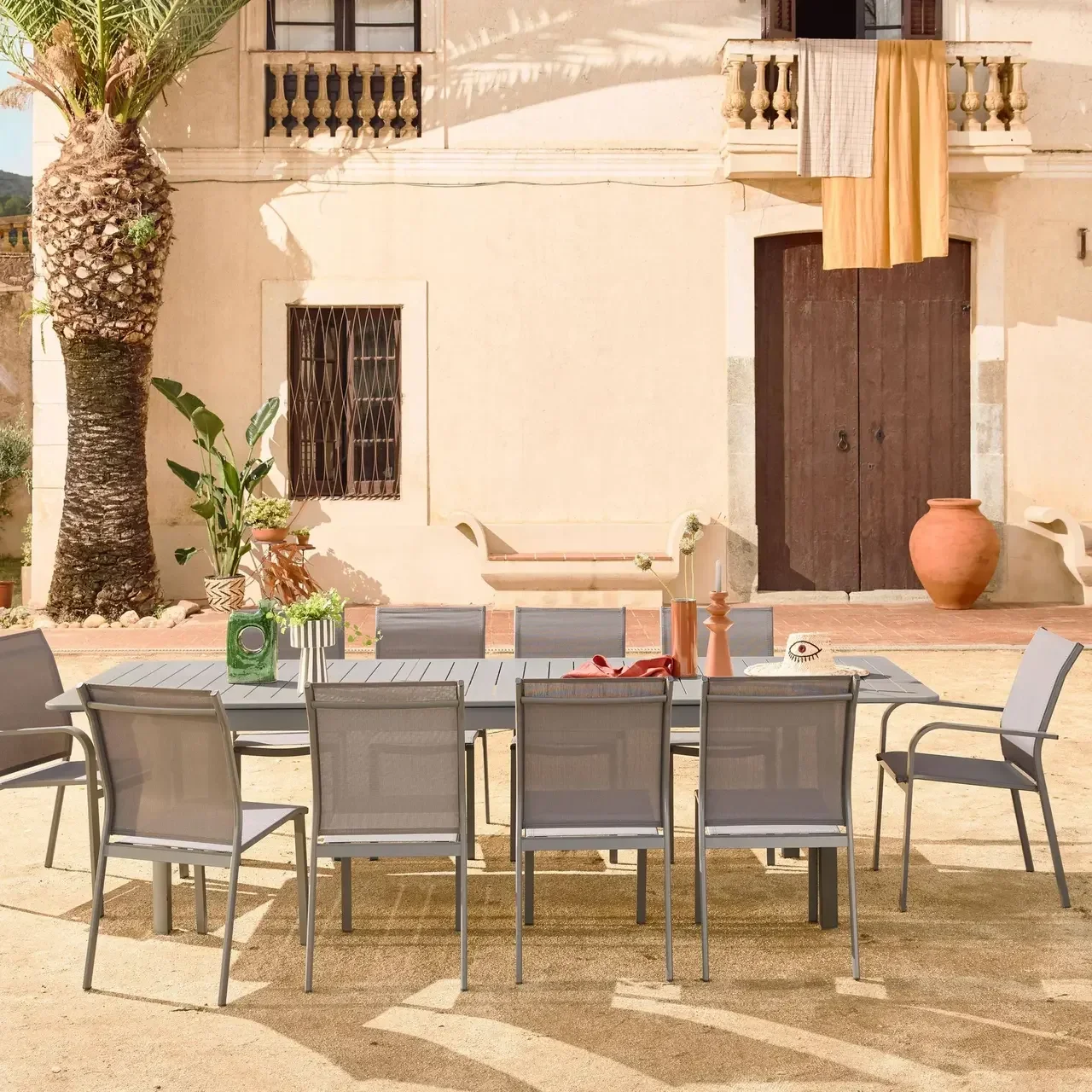 Table extensible aluminium jardin 10 personnes Seattle