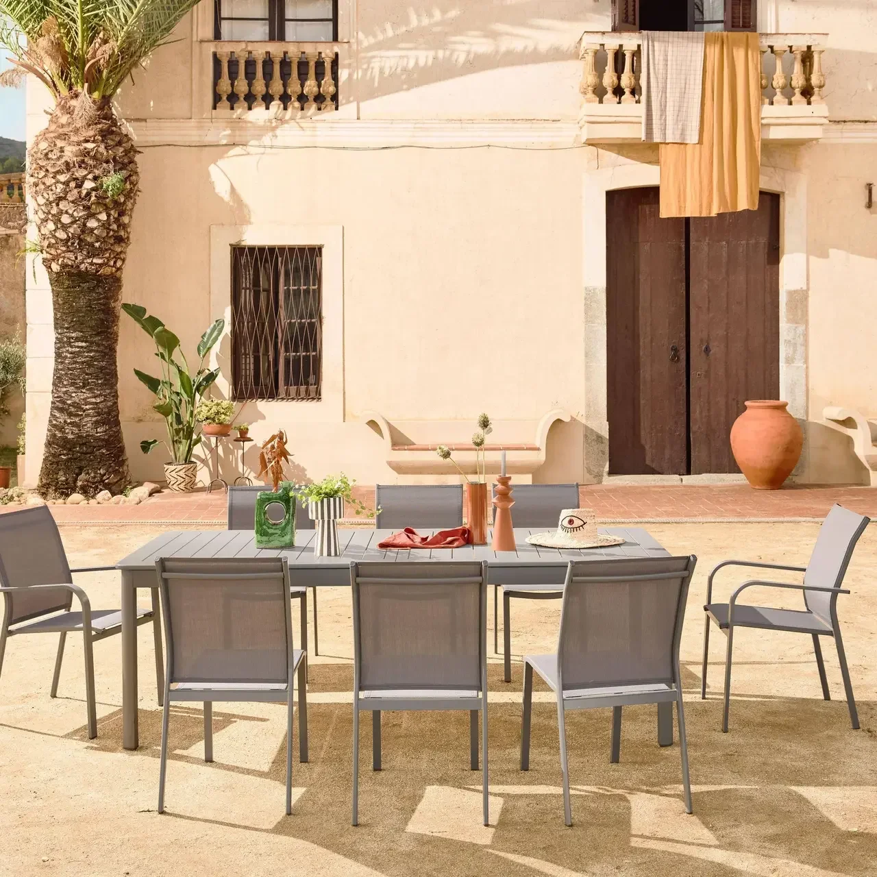 Table extensible aluminium jardin 10 personnes Seattle