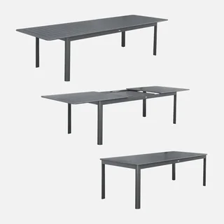 Ausziehbarer Aluminium Gartentisch 10 Personen Seattle