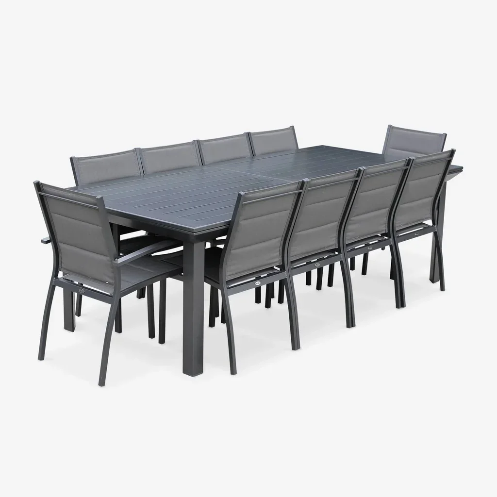 Mesa jardín extensible aluminio 10 comensales Odenton moderna exterior