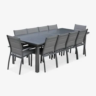 Mesa jardín extensible aluminio 10 comensales Odenton moderna exterior