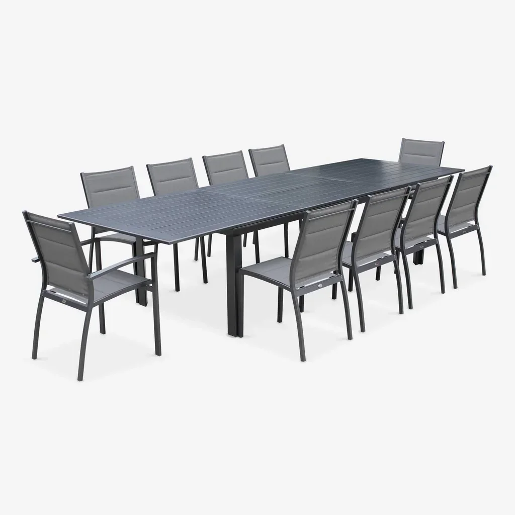Table jardin extensible aluminium 10 places Odenton moderne