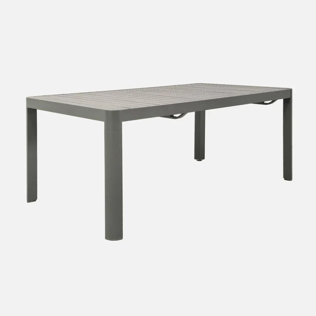 Table de jardin extensible aluminium Lunea 6-10 personnes anthracite