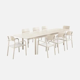 Table de jardin extensible aluminium 8 personnes Charleston anthracite