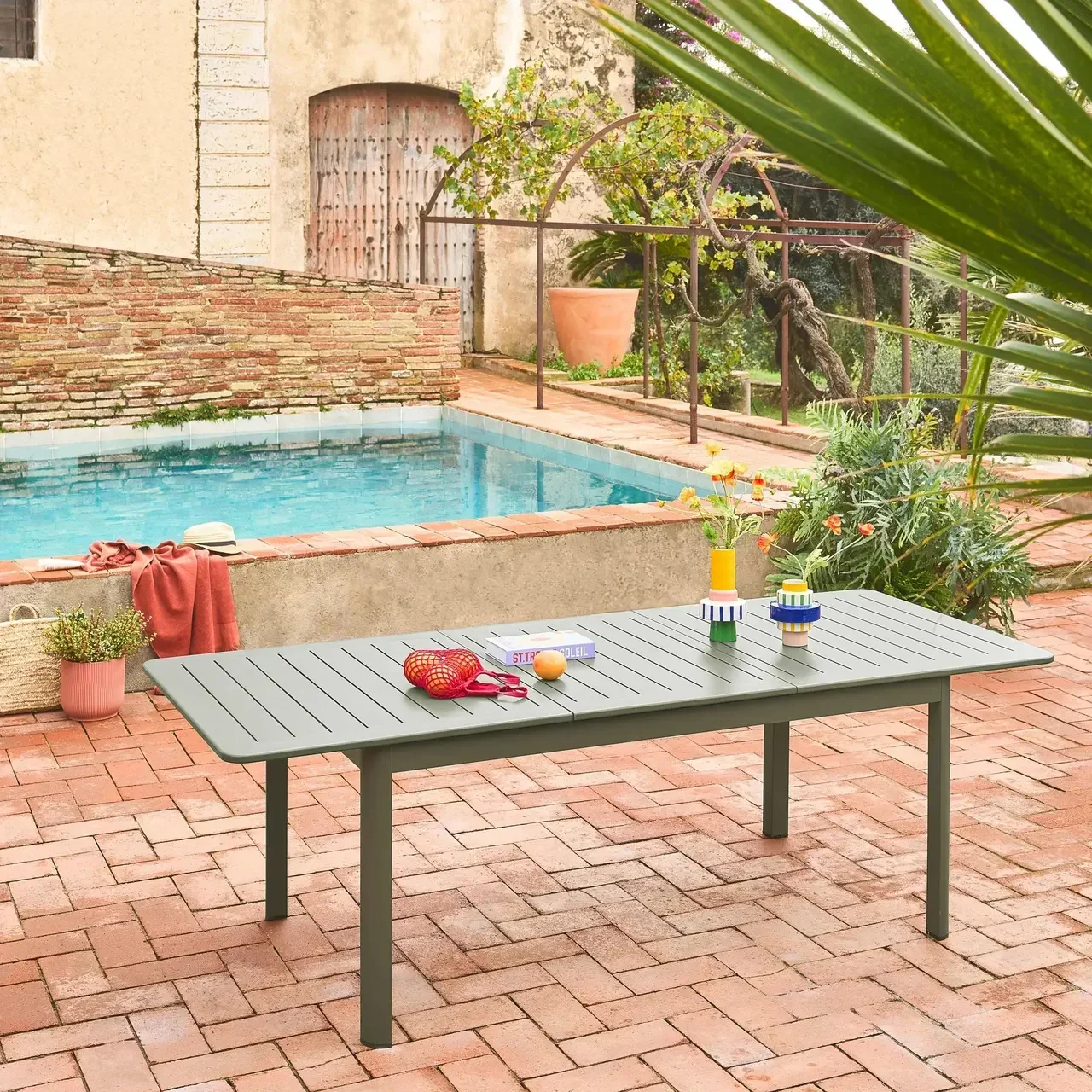 Table de jardin extensible aluminium Seattle 8 personnes