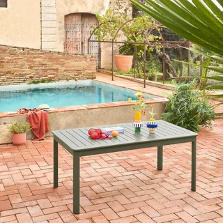 Table de jardin extensible aluminium Seattle 8 personnes