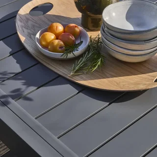 Table extensible de jardin aluminium Elora 8 personnes