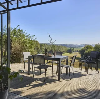 Table extensible de jardin aluminium Elora 8 personnes