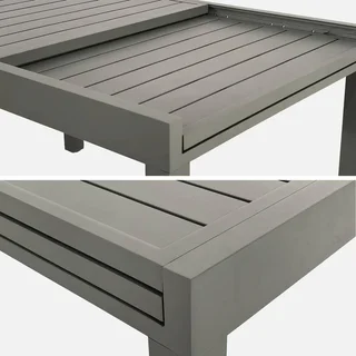 Table extensible jardin aluminium 8 personnes Elora terrasse extérieur