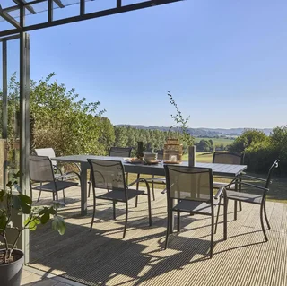 Table extensible de jardin aluminium Elora 8 personnes