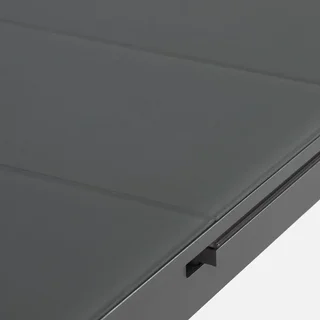 Mesa jardín extensible aluminio 8 personas cristal templado terraza comedor exterior