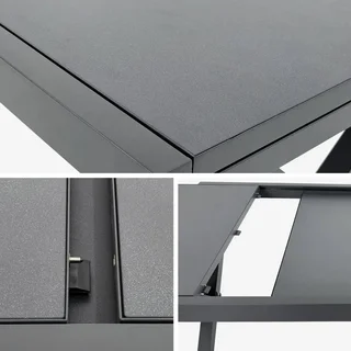 Table extensible jardin aluminium 8 personnes Ventura moderne