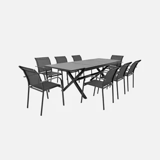 Table extensible jardin aluminium 8 personnes Ventura moderne