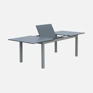 Mesa jardín extensible aluminio 8 personas Chicago gris claro