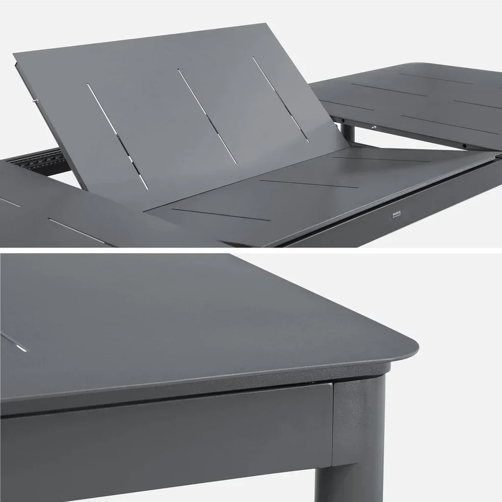 Table extensible jardin aluminium 8 personnes Charleston anthracite