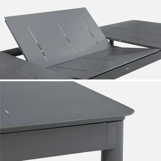 Table extensible jardin aluminium 8 personnes Charleston anthracite