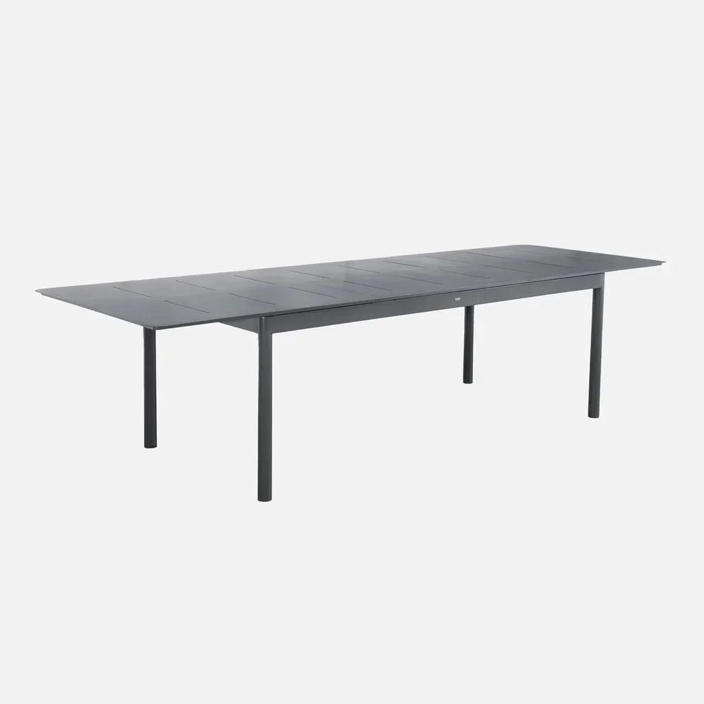 Table extensible jardin aluminium 8 personnes Charleston anthracite