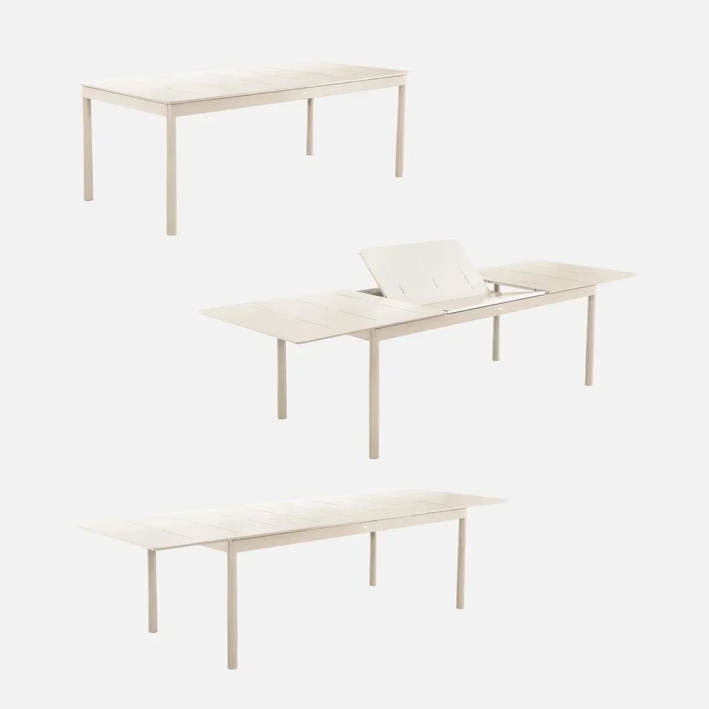 Table de jardin extensible aluminium 8 personnes Charleston anthracite