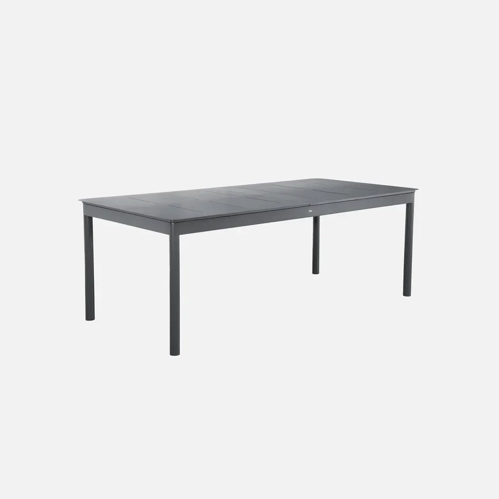 Table extensible jardin aluminium 8 personnes Charleston anthracite