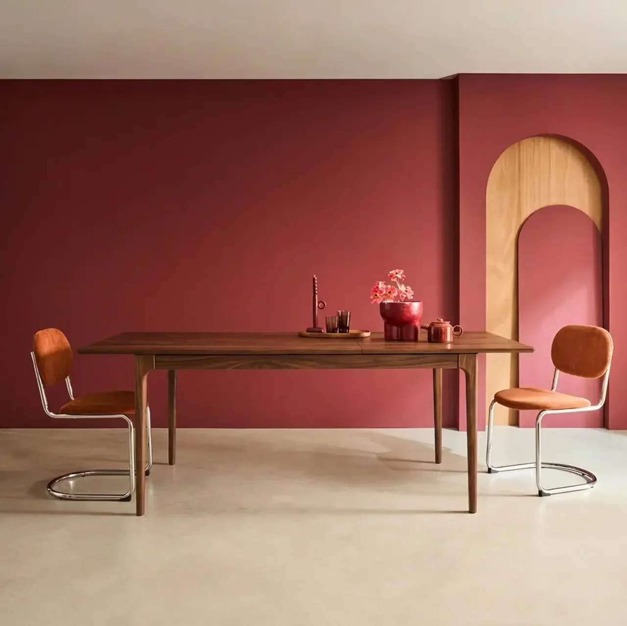 Table extensible Elena 6-8 personnes hévéa massif et frêne