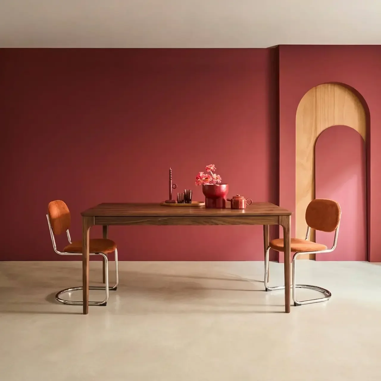 Table extensible Elena 6-8 personnes hévéa massif et frêne