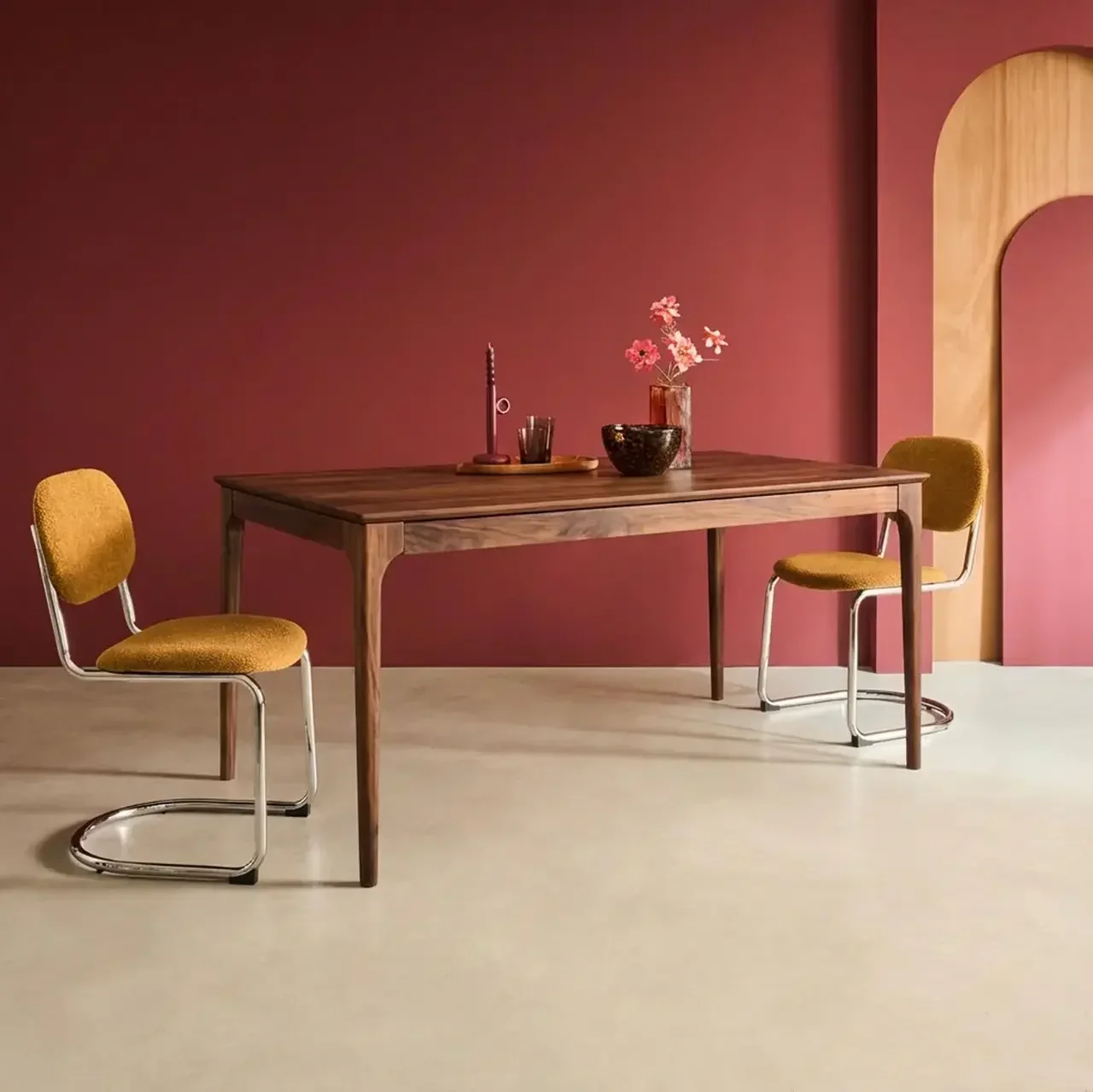 Table extensible Elena 6-8 personnes hévéa massif et frêne
