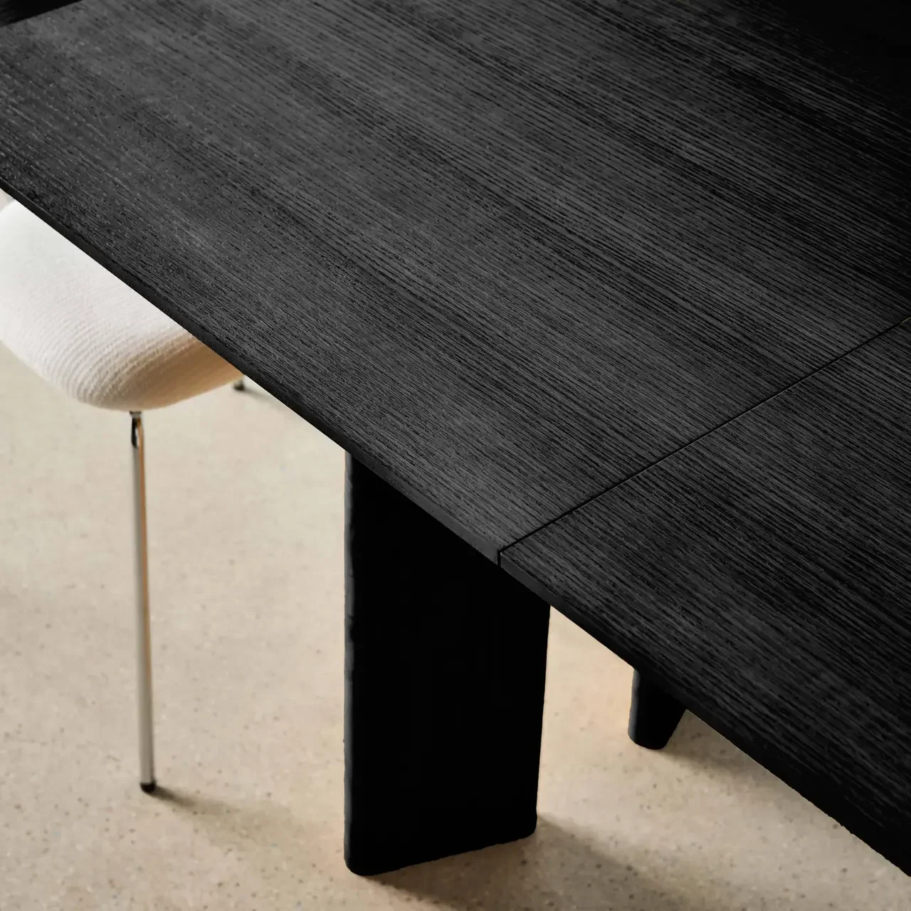 Mesa jantar extensível madeira maciça hevea carvalho 6-8 pessoas Albane