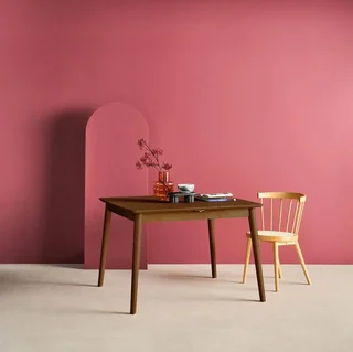 Table extensible rectangulaire bois hévéa et chêne 4-6 personnes Lina
