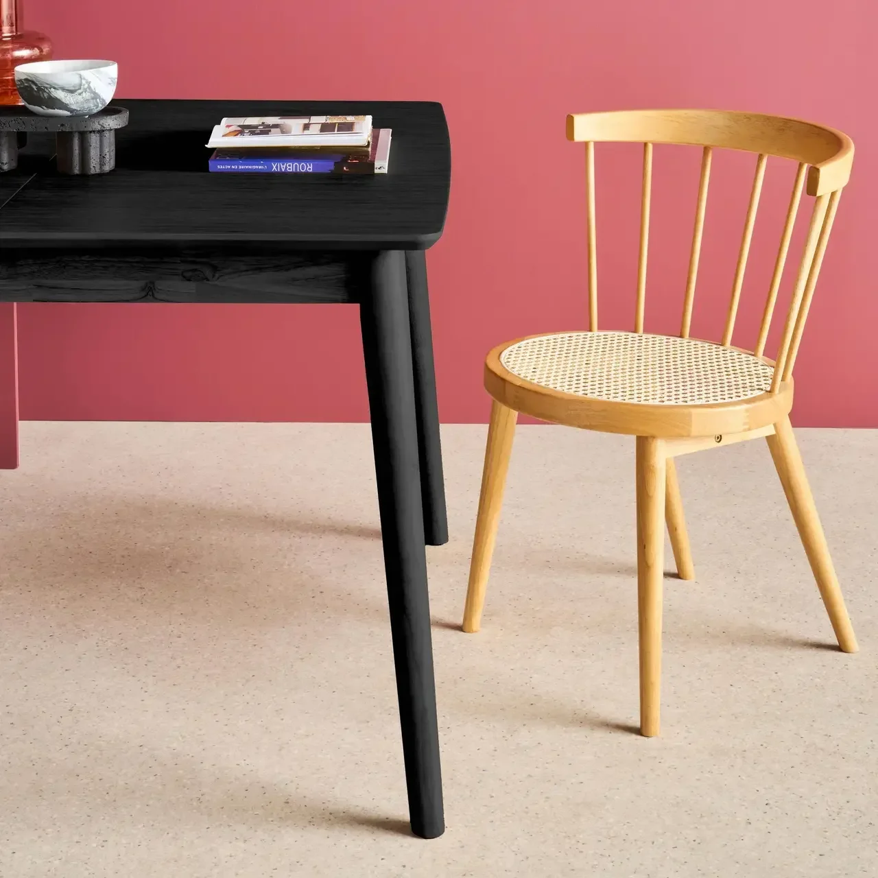 Table extensible Lina hévéa chêne 4-6 personnes