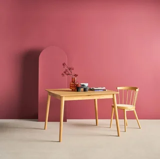 Table extensible rectangulaire hévéa massif et chêne 4-6 personnes Lina
