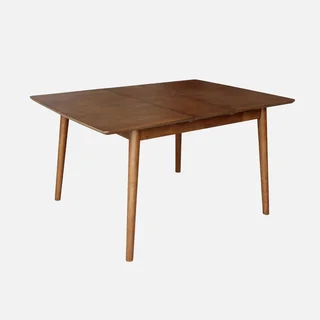 Table extensible rectangulaire bois hévéa et chêne 4-6 personnes Lina