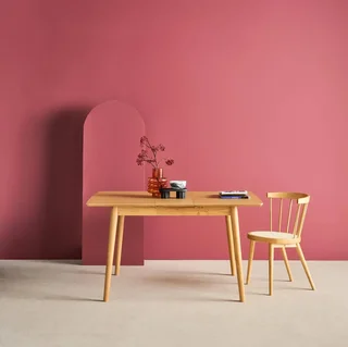 Table extensible rectangulaire hévéa massif et chêne 4-6 personnes Lina