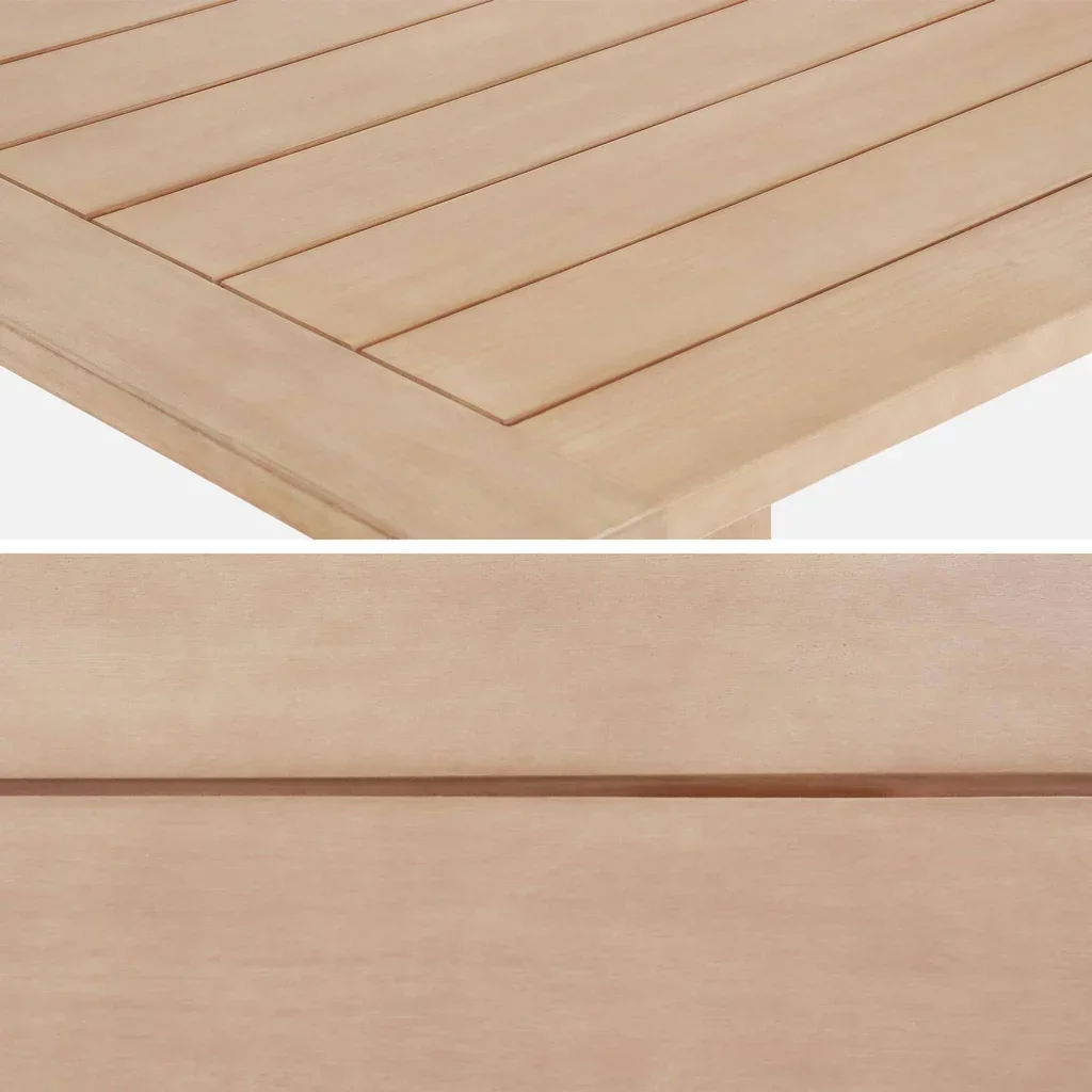 Mesa de jardim eucalipto 8 pessoas 260 cm Loria retangular exterior jantar