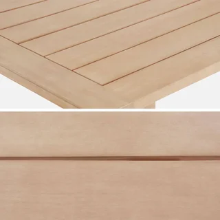 Mesa de jardim eucalipto 8 pessoas 260 cm Loria retangular exterior jantar
