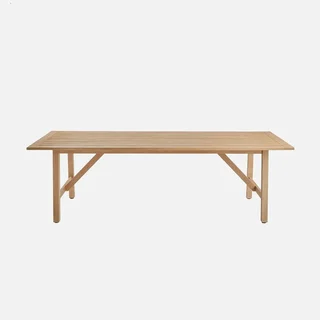 Mesa de jardim eucalipto 8 pessoas 260 cm Loria retangular exterior jantar