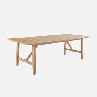 Mesa de jardim eucalipto 8 pessoas 260 cm Loria retangular exterior jantar