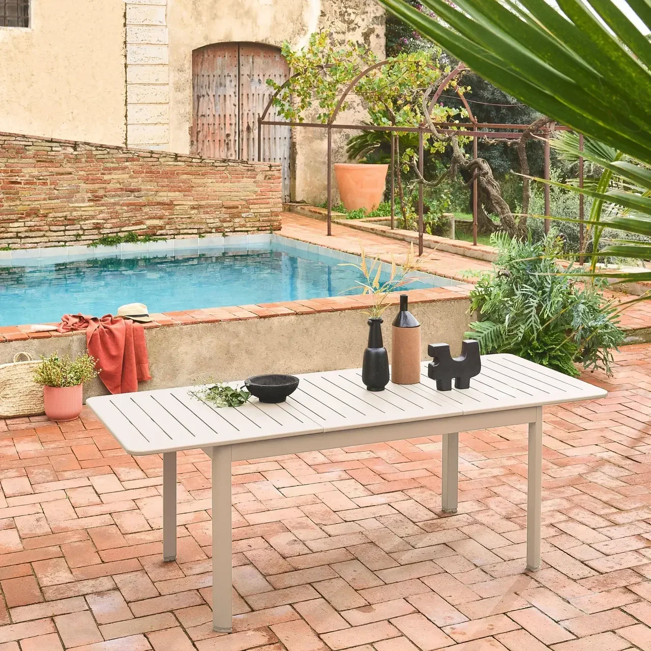 Table de jardin extensible aluminium 6 places Seattle anthracite