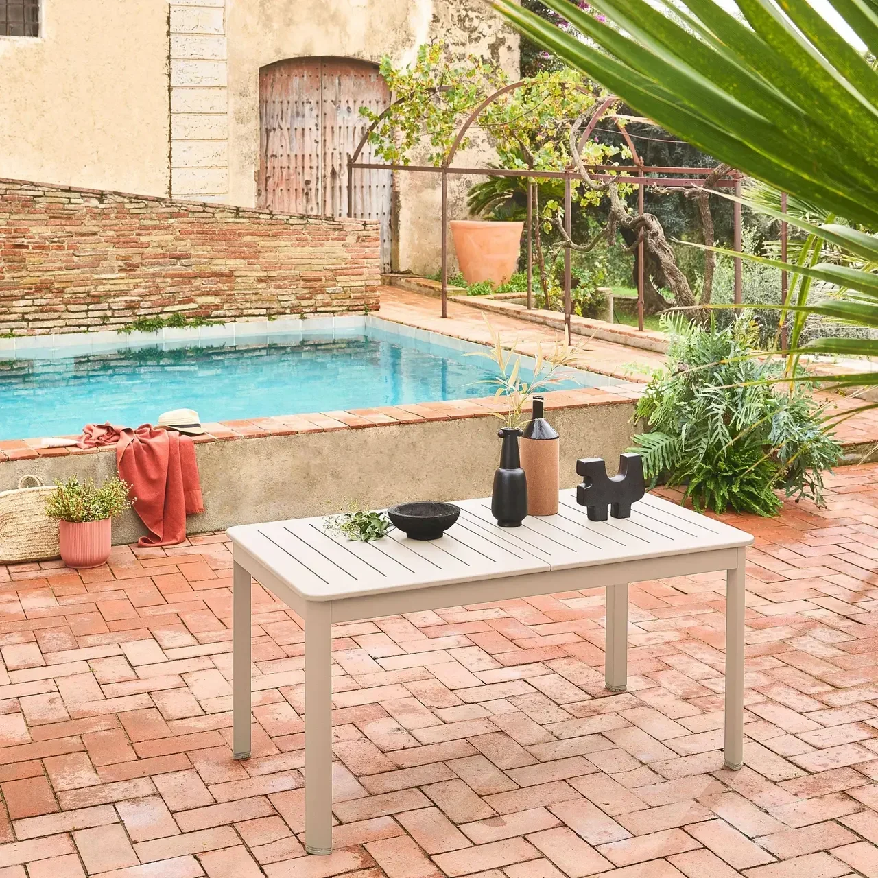 Table de jardin extensible aluminium 6 places Seattle anthracite