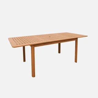 Extendable Eucalyptus Wood Garden Table 4-6 Seater Arbo