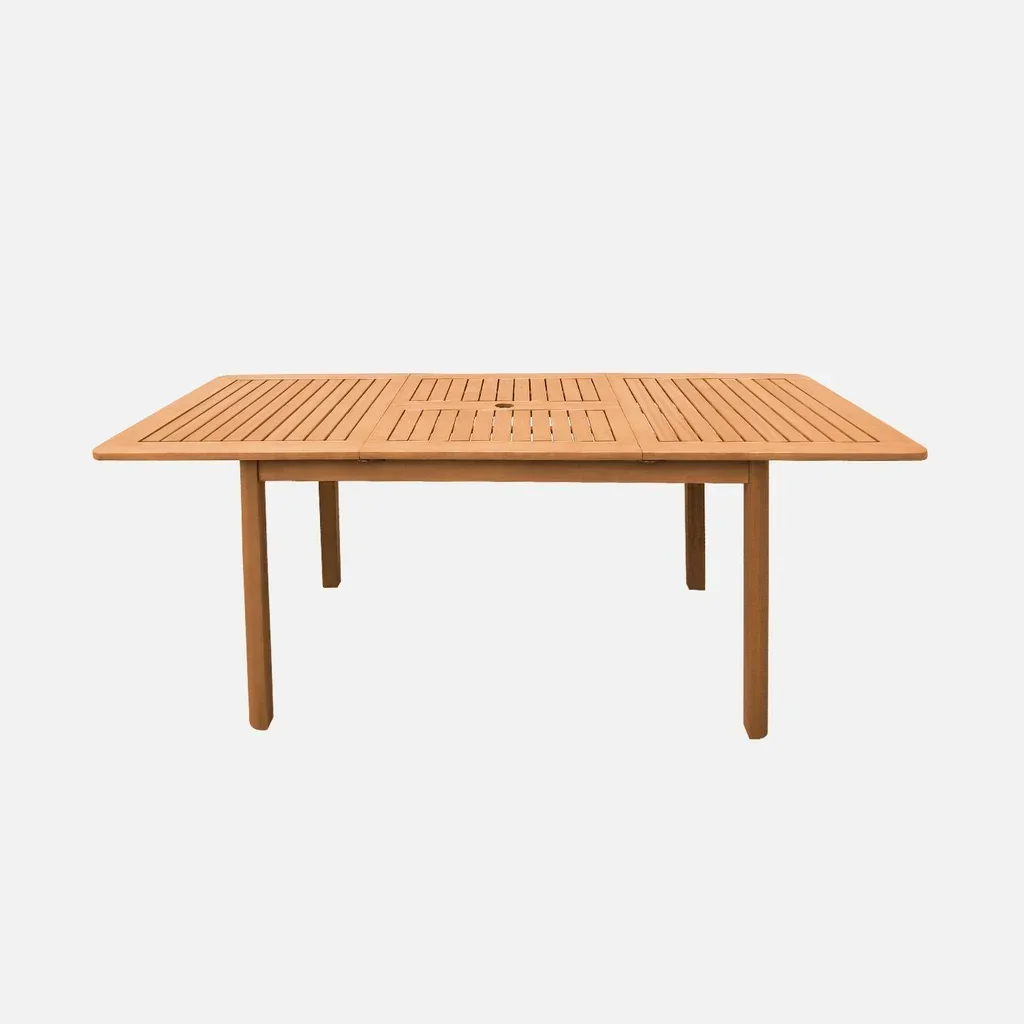 Table extensible bois eucalyptus 4-6 personnes jardin Arbo