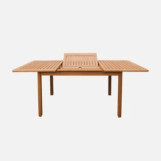 Extendable Eucalyptus Wood Garden Table 4-6 Seater Arbo