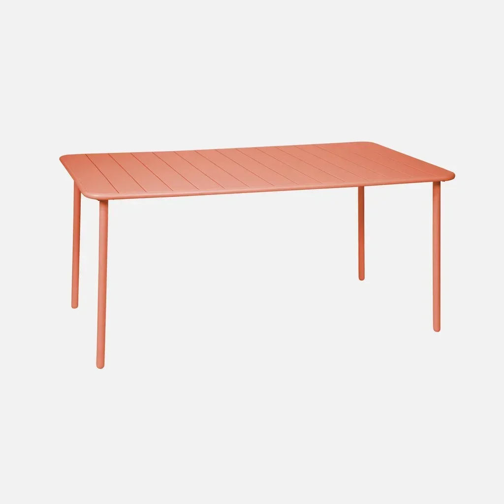 Table de jardin métal Amélia 6-8 places design bistrot extérieur
