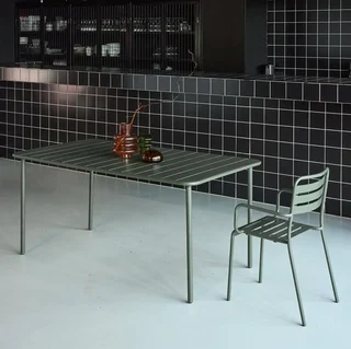 Table de jardin métal 6-8 places Amélia design intemporel extérieur