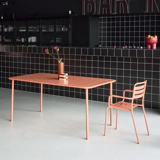 Table de jardin métal Amélia 6-8 places design bistrot extérieur